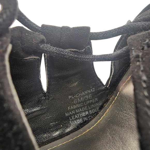 BCBGeneration Elegant Black Lace-Up Heels Size 6 - Picture 5 of 6